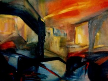 Malerei mit dem Titel "PAYSAGES IMAGINAIRE…" von Brigitte Krief, Original-Kunstwerk, Öl