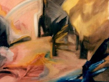Peinture intitulée "MONDE IMAGINAIRE" par Brigitte Krief, Œuvre d'art originale, Huile