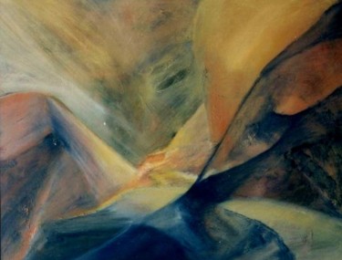 Peinture intitulée "QUIÉTUDE 1    (pas…" par Brigitte Krief, Œuvre d'art originale, Huile