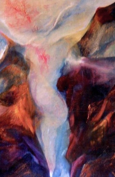 Painting titled "SCINTILLE DIAMANT" by Brigitte Krief, Original Artwork, Oil