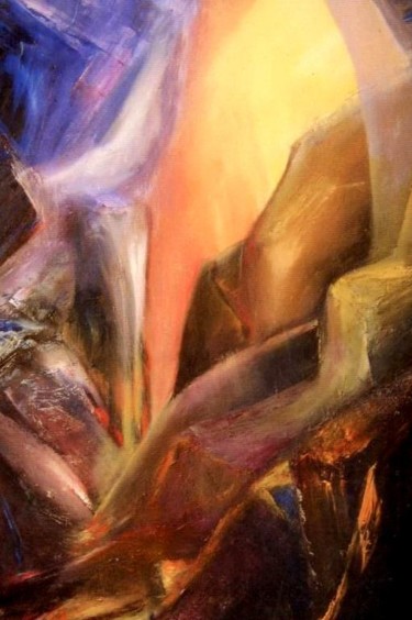 Painting titled "LUMIERE" by Brigitte Krief, Original Artwork, Oil