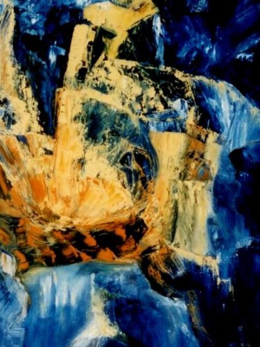 Peinture intitulée "PAPILLON" par Brigitte Krief, Œuvre d'art originale, Huile