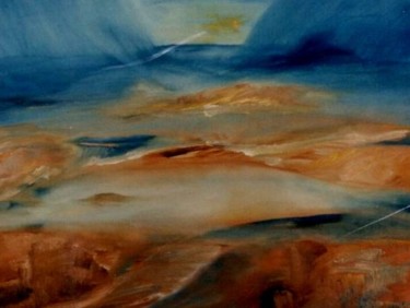 Peinture intitulée "VAGUE à L'ÂME" par Brigitte Krief, Œuvre d'art originale, Huile