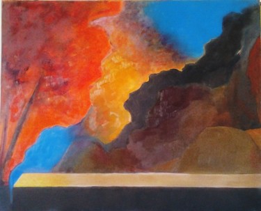 Картина под названием "ARBRE PLÉNITUDE" - Brigitte Krief, Подлинное произведение искусства, Масло Установлен на Деревянная р…