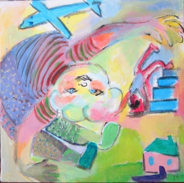 Painting titled "PIROUETTE-CACAHUETE" by Brigitte Krief, Original Artwork, Acrylic