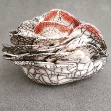 Sculpture titled "Marine ....Raku sto…" by Brigitte Lagattu, Original Artwork, Clay