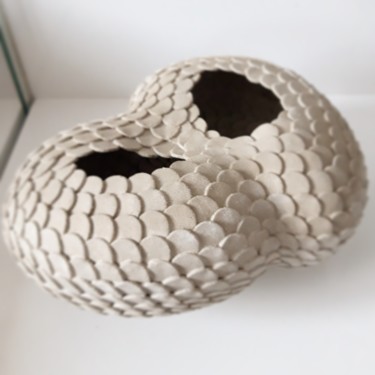 Sculpture intitulée "Snake" par Brigitte Lagattu, Œuvre d'art originale, Terre cuite