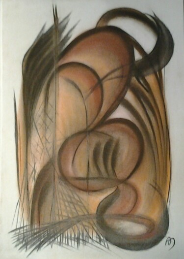 Drawing titled "BAKHAM" by Brigitte Maillard (ROBRIMA), Original Artwork, Chalk