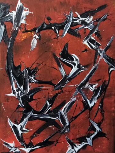 Disegno intitolato "Abstraction 21" da Brigitte Maillard (ROBRIMA), Opera d'arte originale, Acrilico