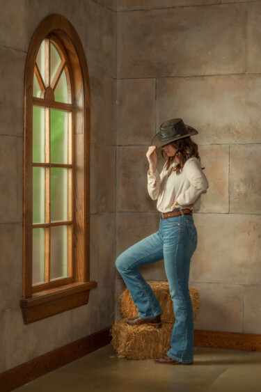 Photography titled "Cow girl" by Brigitte Marcotte, Original Artwork, Digital Photography