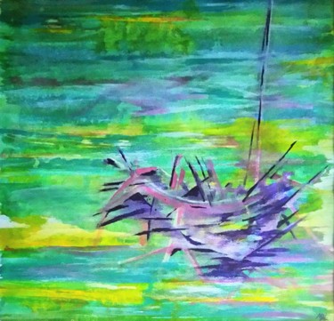 Peinture intitulée "Naufragio" par Brigitte Mathé (MBL), Œuvre d'art originale, Encre