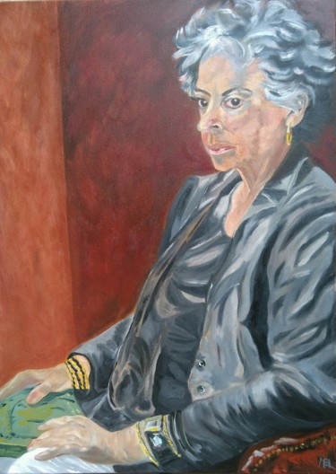 Painting titled "Marie des Roches sé…" by Brigitte Mathé (MBL), Original Artwork, Oil