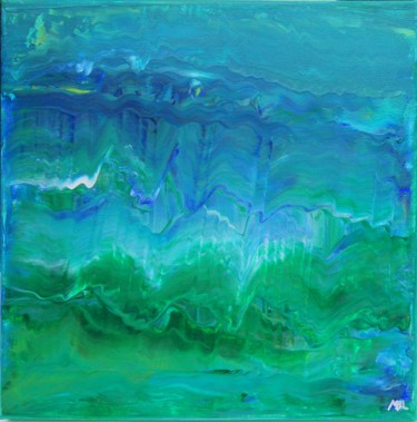 Painting titled "Au Fil de l'eau" by Brigitte Mathé (MBL), Original Artwork, Acrylic