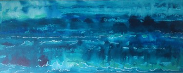 Peinture intitulée "Soir d'orage" par Brigitte Mathé (MBL), Œuvre d'art originale, Encre