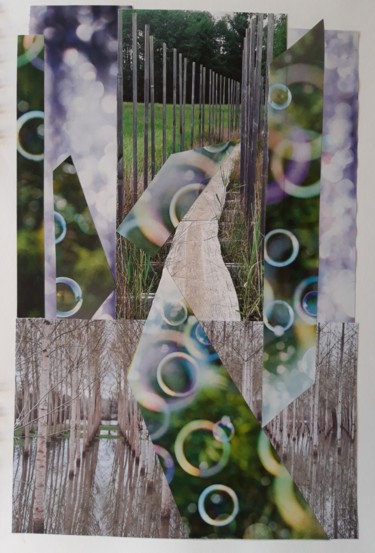 Collages titled "Sans titre COL 3" by Brigitte Mathé (MBL), Original Artwork