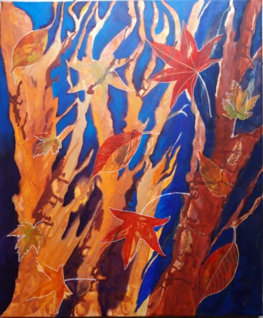 Peinture intitulée "L' automne est là" par Brigitte Mathé (MBL), Œuvre d'art originale, Acrylique Monté sur Châssis en bois