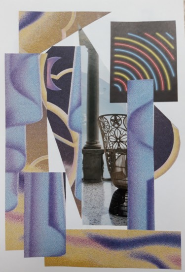Collagen mit dem Titel "Sans titre Col16" von Brigitte Mathé (MBL), Original-Kunstwerk, Collagen