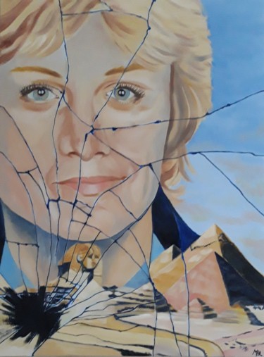 Pintura titulada "Claude François dit…" por Brigitte Mathé (MBL), Obra de arte original, Oleo Montado en Bastidor de camilla…
