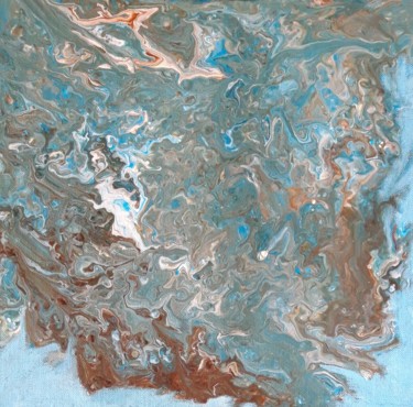 Painting titled "Vue du ciel" by Brigitte Mathé (MBL), Original Artwork, Acrylic