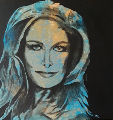 Peinture intitulée "Dalida" par Brigitte Mathé (MBL), Œuvre d'art originale, Acrylique Monté sur Châssis en bois