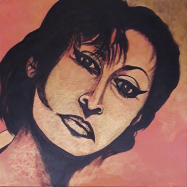 Painting titled "Barbara" by Brigitte Mathé (MBL), Original Artwork, Acrylic Mounted on Wood Stretcher frame