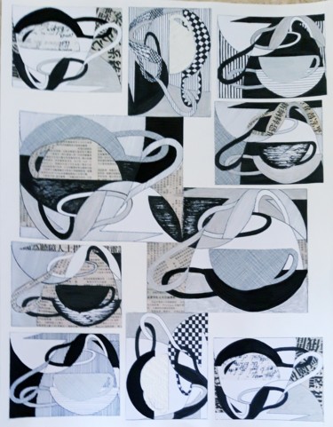 Peinture intitulée "Hospitalité 1" par Brigitte Mathé (MBL), Œuvre d'art originale, Collages
