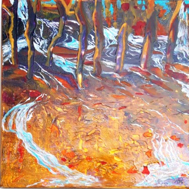 Painting titled "Cascades" by Brigitte Mathé (MBL), Original Artwork, Acrylic