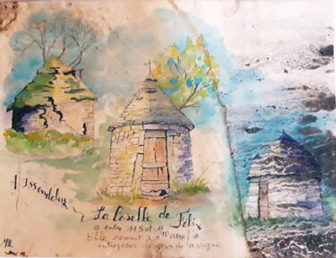 Desenho intitulada "La caselle de Félix" por Brigitte Mathé (MBL), Obras de arte originais, Tinta