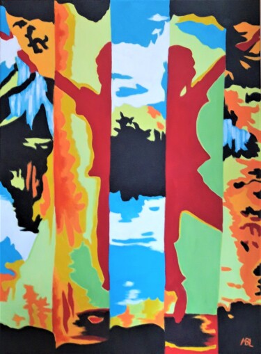 Картина под названием "Viva la vida" - Brigitte Mathé (MBL), Подлинное произведение искусства, Акрил Установлен на Деревянна…