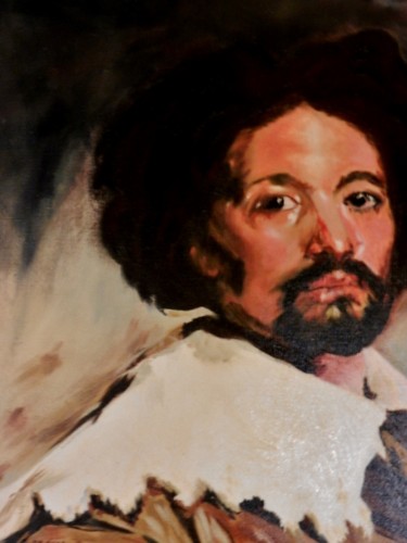 Pintura intitulada "Juan de Pareja (Vel…" por Brigitte Mathé (MBL), Obras de arte originais, Óleo Montado em Armação em made…