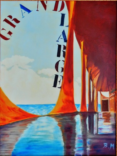 Painting titled "Grand Large" by Brigitte Mathé (MBL), Original Artwork, Oil
