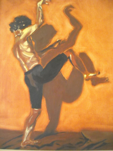 Peinture intitulée "Ombre chinoise" par Brigitte Mathé (MBL), Œuvre d'art originale, Huile Monté sur Châssis en bois