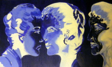 Картина под названием "La ronde de l' âge…" - Brigitte Mathé (MBL), Подлинное произведение искусства, Масло Установлен на Де…