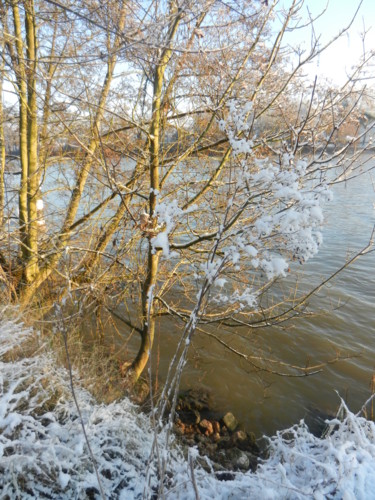 Photographie intitulée "La Seine en hiver,…" par Brigitte Mathé (MBL), Œuvre d'art originale