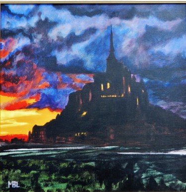 Peinture intitulée "Bientôt l'orage" par Brigitte Mathé (MBL), Œuvre d'art originale, Huile Monté sur Châssis en bois