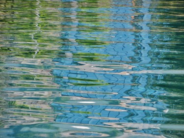Fotografía titulada "Blue green water" por Brigitte Mathé (MBL), Obra de arte original