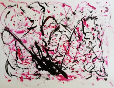 Drawing titled "Abstraction musical…" by Brigitte Mathé (MBL), Original Artwork, Ink