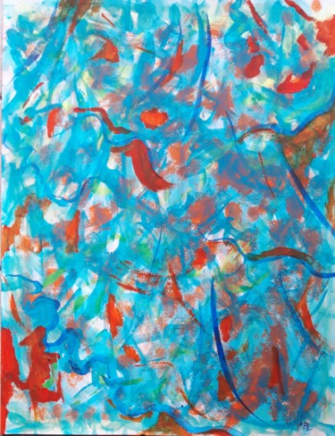 Картина под названием ""Musical abstractio…" - Brigitte Mathé (MBL), Подлинное произведение искусства, Чернила