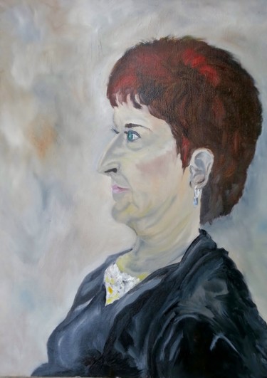 Painting titled "Agnès "série Modèle"" by Brigitte Mathé (MBL), Original Artwork, Oil