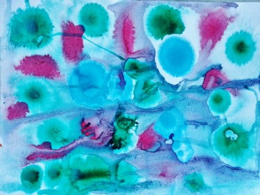 Painting titled "Cosmos 8" by Brigitte Mathé (MBL), Original Artwork