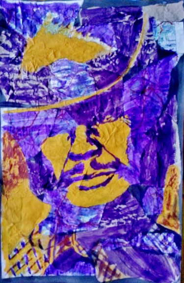 Collages intitulée "Charles Bronson - 3…" par Brigitte Mathé (MBL), Œuvre d'art originale