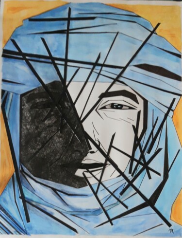 Peinture intitulée "Bleus de l'âme" par Brigitte Mathé (MBL), Œuvre d'art originale, Acrylique