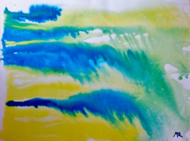 Картина под названием "Ocean 36" - Brigitte Mathé (MBL), Подлинное произведение искусства, Акварель