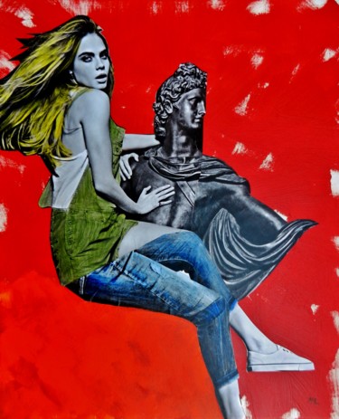 Collages titled "Apesanteur" by Brigitte Mathé (MBL), Original Artwork