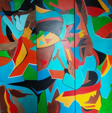 Malerei mit dem Titel "Life's Colors  Tryp…" von Brigitte Mathé (MBL), Original-Kunstwerk, Öl