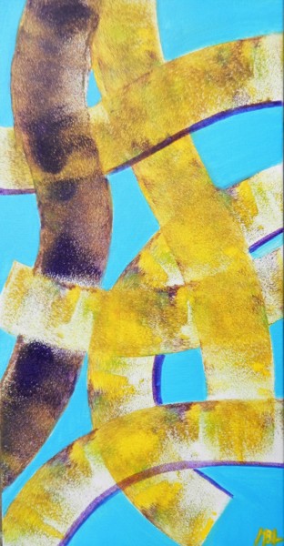 Painting titled "Entrelas 1" by Brigitte Mathé (MBL), Original Artwork, Acrylic