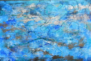 Pintura titulada "Bleus CIEL" por Brigitte Mathé (MBL), Obra de arte original, Acrílico