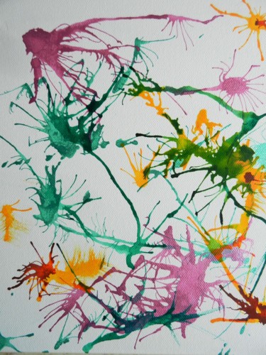 Картина под названием "Floralie 5" - Brigitte Mathé (MBL), Подлинное произведение искусства, Чернила