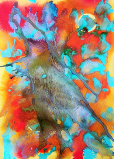 Malerei mit dem Titel "Ocean-49" von Brigitte Mathé (MBL), Original-Kunstwerk, Tinte