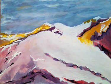 Pintura titulada "Paysage de montagne" por Brigitte Mathé (MBL), Obra de arte original, Tinta